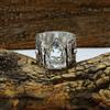 Anello In Argento Sterling 925 Con Gemma Di Topazio Bianco, Tutte Le Taglie