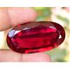 Gemsmyriad Naturale Mozambico Sangue Rosso Rubino 156.80 CT Ovale Cut Certificato Gigante