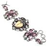 Fatto a mano Bracciale con pietre cammeo in osso rosa kunzite gioiello regalo fatto a mano...