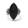 Anello In Argento Sterling 925 Fatto A Mano In Onice Nero Tutte Le Taglie