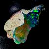 OPAL EMPIRE Black Opal Gemma Naturale Fire Opal Grezza Etiopia 6 Ct 22x13 mm
