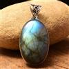 Beautriful Pietra Labradorite 925 Argento Sterling Fatto a Mano Ciondolo FK-61