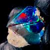 OPAL EMPIRE Fire Opal Grezzo Naturale Nero Opale Etiopia 8.50ct 17x13mm 1pz