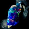 OPAL EMPIRE Opale Etiopia Grezzo Nero, Opale Fire Naturale 9.5 Ct 23x14 mm, 1 Pz