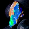 Opal Empire Opal rough , 9.5 KT 15x11mm, Naturale Fuoco opal raw, Etiope Nero opal gemstone