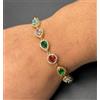 Bracciale Ottone Oro con Luminosi Zirconi di ALTISSIMA QUALITA' multi colori