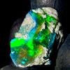 OPAL EMPIRE Gemma Naturale Fire Opal, Opale Etiopico Grezzo Nero, 11,5 Ct 20x15 mm