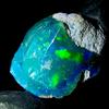 OPAL EMPIRE Black Fire Opal Grezzo Pietra Opale Naturale Etiopia 9.5 Ct 18x13 mm 1 pz