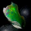 OPAL EMPIRE Opale Naturale Grezzo Etiopia Nero Black Fire 5,5 Ct 20x11x6 mm