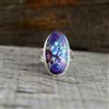 Anello In Argento Sterling 925 Con Gemma In Turchese Rame Per Tutte Le Taglie