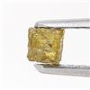 Surat*diamond*city Diamante Naturale Tinta Giallo Taglio Cube 0.16 Carat