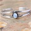 Belli Pietra Lunare Arcobaleno Gemma 925 Argento Sterling Fatto a Mano Bracciale