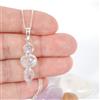 San Pietra Lunare Arcobaleno Gemma 925 Argento Sterling Fatto a Mano Ciondolo