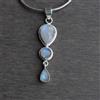 Bella Pietra Lunare Arcobaleno Gemma 925 Argento Sterling, Fatto a Mano Ciondolo