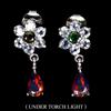 Gemsporium Orecchini In Argento Sterling 925 Pietra Opale Nero 7x5mm Gemma Acquamarina
