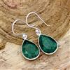Fantastici Verde Gemma Smeraldo 925 Argento Sterling Artigianale Orecchino TG-55