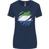 Gildan Torn Sierra Leone Bandiera Leonian Giorno Calcio Donna più Ampia Taglio T-Shirt