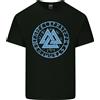 Gildan T-Shirt Bambini Con Stampa Blu Del Testo Viking Del Cerchio Valknut