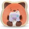NICI mymochi 62394 Geeks Peluche a forma di volpe con consolle di gioco, morbido ed elegante pupazzo da coccolare o usare come accessorio, per adulti e bambini, 35 x 33 x 12 cm, marrone