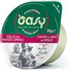 Oasy More Love Green Cup Cibo Umido per Gatti - 12x70 gr - Pollo Manzo e Spinaci