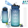 Grsta Borraccia, 500ml Borraccia Bambini, Borraccie con Cannuccia, Senza Perdite, Borraccie Motivazionale, Facile da Pulire, Borracce Acqua, Con Chiusura di Sicurezza, Borracce per Scuole, Campeggio, Corsa