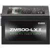 Zalman ZM500-LXII, 500 W, 200 - 240 V, 50 - 60 Hz, 5 A, attivo, 110 W