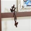 YWHWLX Coppia statua statuette arte decorazione per la casa libreria mensola decorazione mensola seduta moderna regalo amore bronzo per coppie in ghisa mensola decorazione per casa, fattoria