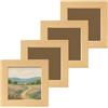 Girihe 4 cornici per foto da 10 x 10 cm, piccole cornici quadrate in legno con venature del legno, cornici moderne per foto da parete e da scrivania, stampa verticale orizzontale