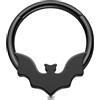 Melighting Orecchini per cartilagine a forma di pipistrello, 16 g, per Halloween, helix, piercing per setto nasale, orecchini a conchiglia per donne e uomini