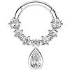 Melighting Septum Piercing 16G 316L Acciaio Inox Daith Orecchini Septum Piercing Chiaro CZ Helix Piercing Anello Orecchini