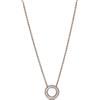 PANDORA Signature Collana reversibile con pavé a cerchio placcata in oro rosa 14 carati con zirconi cubici trasparenti45