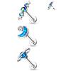 Melighting 16G Internally Threaded Labret Studs Celestial Helix Earrings Cartilage Studs Tragus Jewelry with Flat Back 316L Stainless Steel Helix, Tragus, Conch, Lobe Piercing Studs