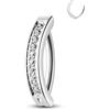 Melighting 14G Piercing per ombelico Clicker con CZ Piercing Pancia Anelli per ombelico inverso, anello da barbell ombelico, gioielli per piercing alla pancia in acciaio inox