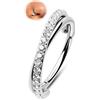 Melighting Orecchino a doppio cerchio da 16 g/18 g/20 g, piercing per cartilagine, Daith, Conch, Rook, trago, in acciaio inox 316L, piercing per helix, gioielli per setto nasale, piercing per naso, 6