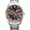 Orient Contemporary Stretto Day & Night - Orologio Da Polso Da Uomo Automatico E A Carica Manuale Meccanico Casual Bracciale E Cassa In Acciaio Inox Quadrante Marrone - RA-AK0313Y