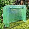 Wiltec Serra da giardino piccola 200x77x169cm Serra per pomodori con porta avvolgibile Rete in PE