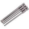 Fydun Batch Word Head 4 pezzi 100mm S2 Lega di acciaio 1/4 di pollice Manico esagonale 3mm-6mm Cacciavite a taglio magnetico