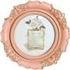 Kuntesetty Cornice per Foto Rotonda Ornamento Artistico Espositore Da Scrivania Portafoto Da Muro in Resina Stile Rustico Adatta per E Corridoio, Rosa