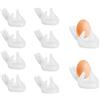 QINGZY 10PCS Porta Uova in Ceramica, Set di Portauovo, Porcellana Uovo Tazze, Portauovo alla Coque, Portatile Portauova Creativo per Casa, Cucina, Ristorante, Microonde e Lavabile in Lavastoviglie