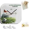 Doni Bomboniere Comunione 1 pz Orologio in Ecopelle con Stampa Campo da Calcio e Pallone Simboli Sport Cresima Bambino Ragazzo Compleanno Personalizzabile Artigianale Originali (MOD. 06-12 x 12 cm)