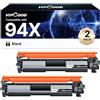 VIPGOOD 94X CF294X Toner Compatibile per HP 94X CF294X 94A CF294A Cartucce Toner per LaserJet Pro M118dw per LaserJet Pro MFP M148dw M148fdw M148fw M149fdw (Nero, 2-Pack)