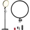 NEEWER BASICS Ring Light Grande da 13 45W con Supporto 66, Luce Pannello LED a Schermo Intero 3000K-6500K CRI95+ con Porta Telefono/Telecomando per Video Selfie Streaming Trucco Studio Foto, BR45B
