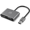 Mobility Lab - ML312842 - Adattatore USB 3.0 a HDMI e VGA di Alta Qualità - Risoluzione 1920x1080p a 60Hz - Compatibile con macOS e - Perfetto per Film, Giochi, Presentazioni - Plug & Play