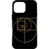 Fibonacci Golden Ratio Geometry Mathemat Custodia per iPhone 16 Pro Max Matematica matematica geometria circolare rapporto aureo di Fibonacci