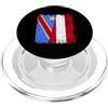 DR Congo Austria Heritage Flags Bandiera della Repubblica Democratica del Congo Austria | Radici Austriache Congol PopSockets PopGrip per MagSafe