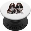 Basset Hound Puppy Lover PS Schizzo e disegno della famiglia di cuccioli di Basset Hound. PopSockets PopGrip Adesivo