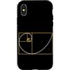 Fibonacci Golden Ratio Geometry Mathemat Custodia per iPhone X/XS Fibonacci Golden Ratio Geometria Amante Matematica Matematica Amante