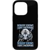 Alpha Wolf Meme Custodia per iPhone 13 Pro Micropene Divertente Uomini Inappropriati Rude Wolf Peinlich