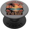 Summer Holiday Gift Paradiso Trovato La Vita È Meglio In Spiaggia Retro Tramonto PopSockets PopGrip Adesivo