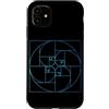 Fibonacci Golden Ratio Geometry Mathemat Custodia per iPhone 11 Matematica della geometria a spirale del cerchio della sezione aurea di Fibonacci